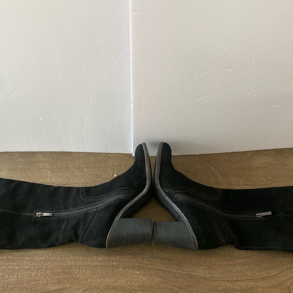 Franco Sarto Ellyn Black Suede Over the Knee Boots - Picture 3 of 10